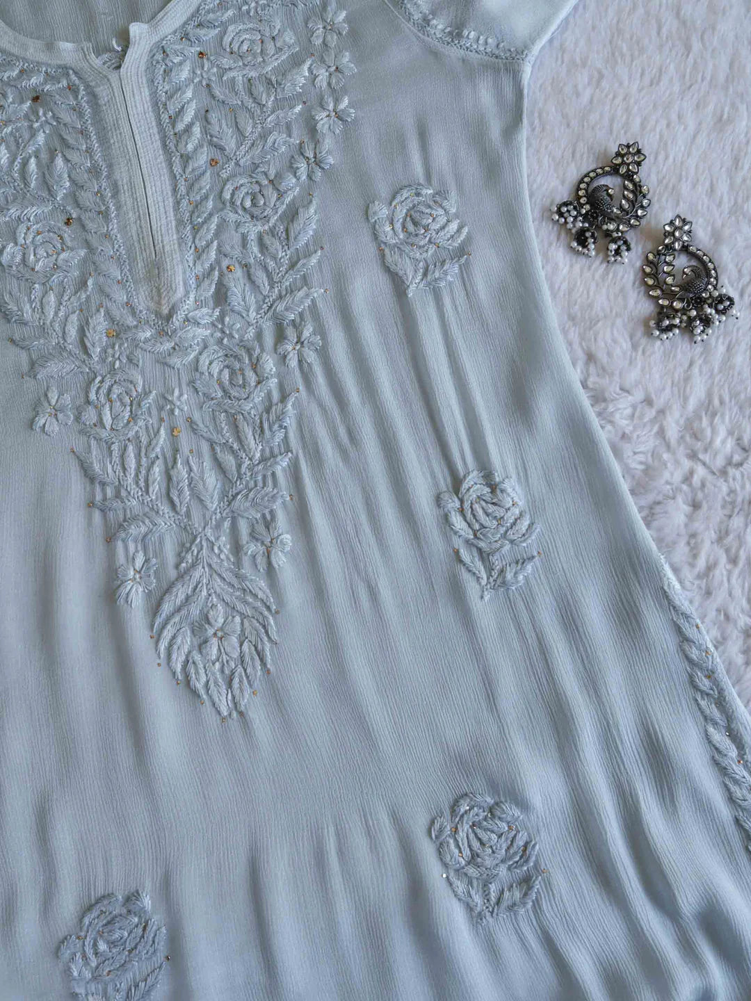 Kaya Rose Premium Chikankari Kurta