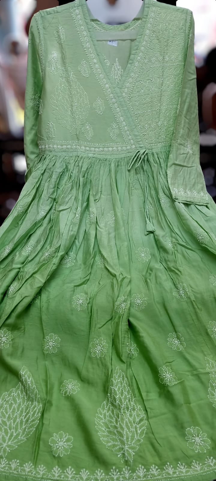 Chanderi Chikankari Kurti