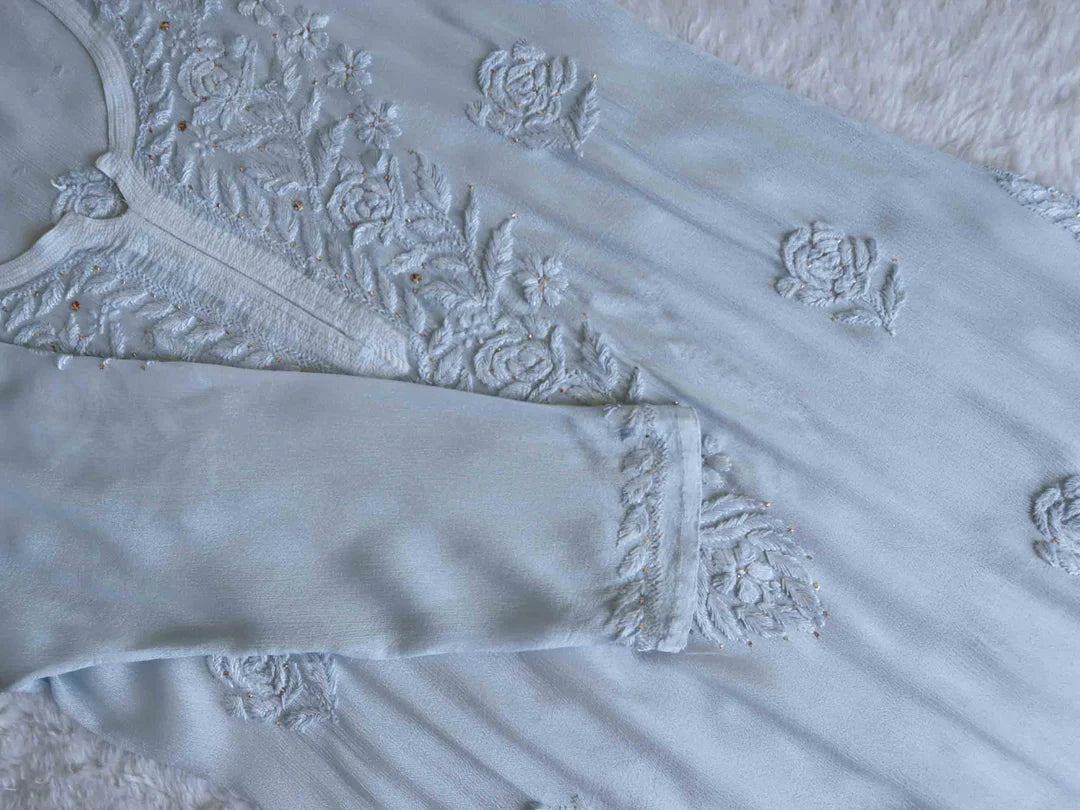 Kaya Rose Premium Chikankari Kurta