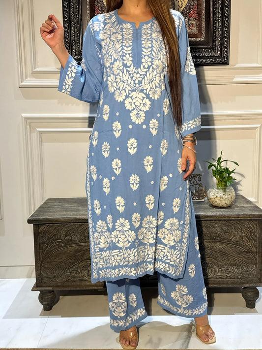 Modal Chikankari Kurta/ Coord