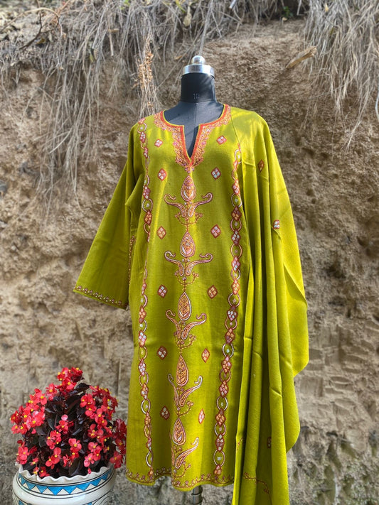 Kashmiri Pure Wool Kurta & Stole