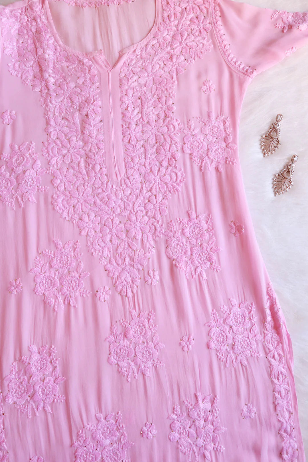 Rose Premium Chikankari Kurta