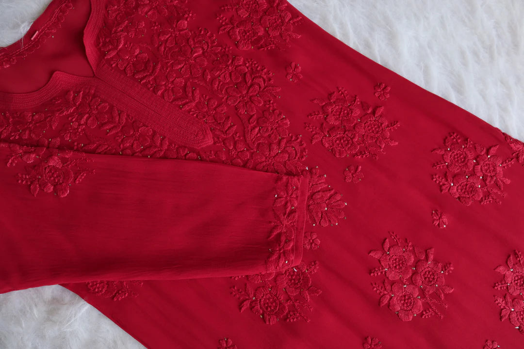 Rose Premium Chikankari Kurta