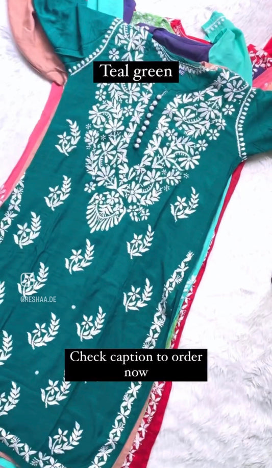 Heer Chikankari Muslin Silk Kurta