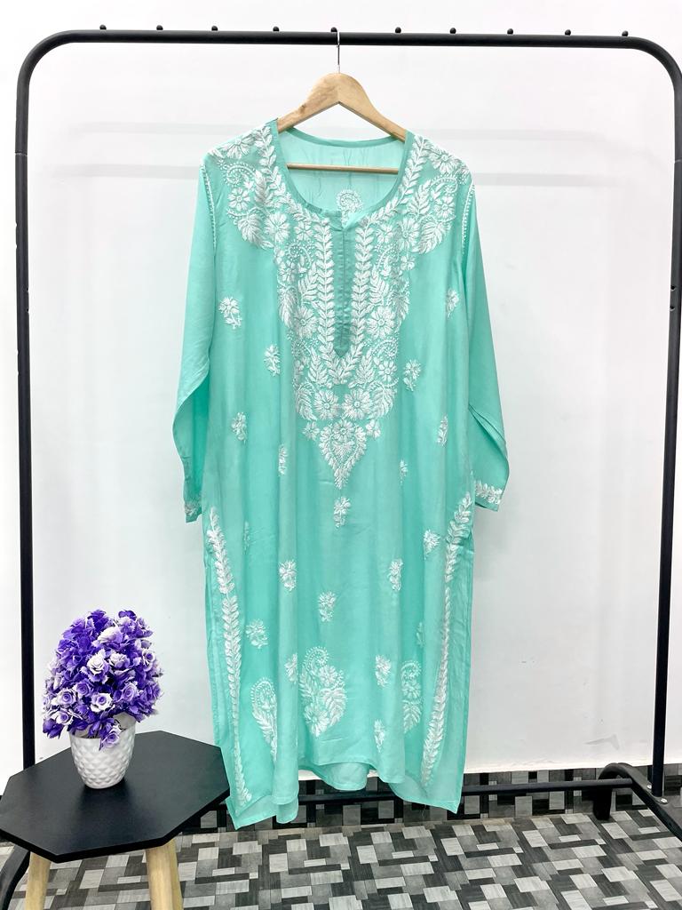 Plus Size Modal Chikankari Kurta