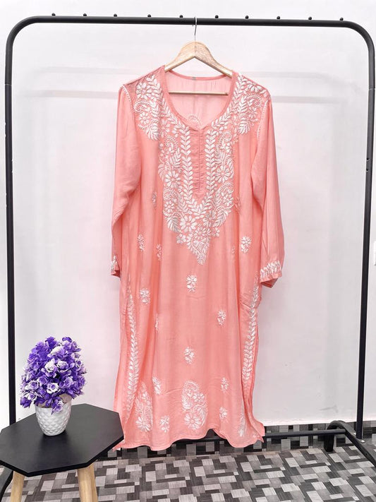 Plus Size Modal Chikankari Kurta