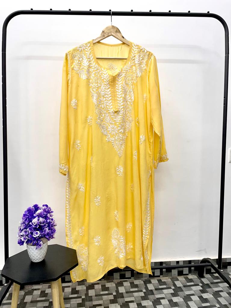 Plus Size Modal Chikankari Kurta