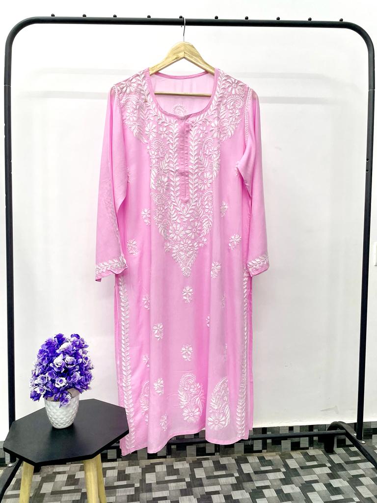 Plus Size Modal Chikankari Kurta