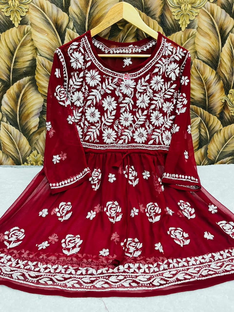 Gul Chikankari Top