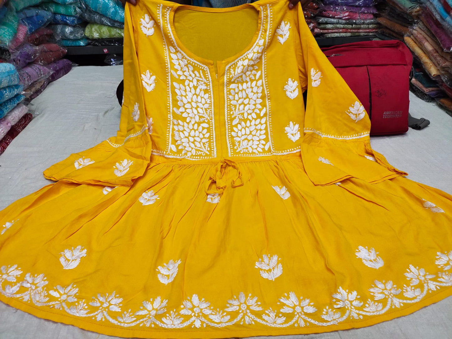 Gulmehndi Chikankari Top