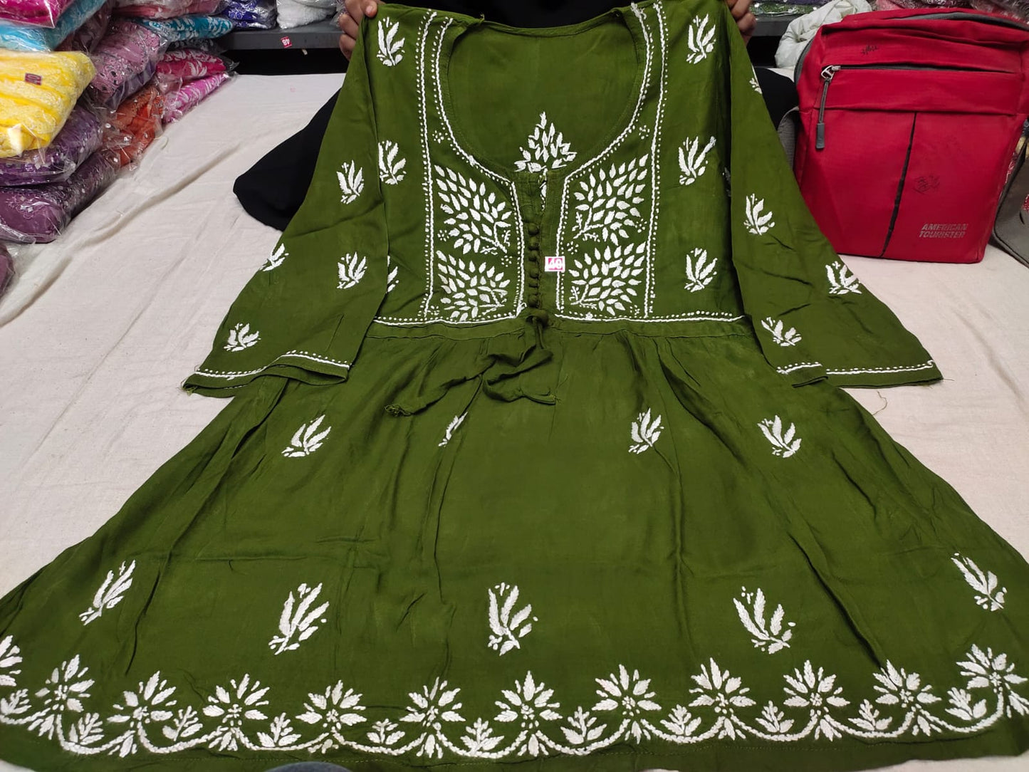 Gulmehndi Chikankari Top